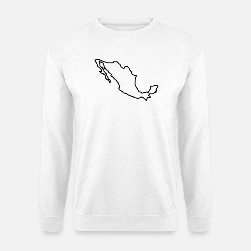 Mexico Outline - Unisex Sweatshirt - white