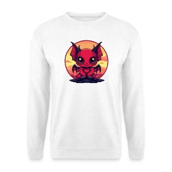 Lutin Démon Rouge le soir - Sweat-shirt Unisexe - blanc - Devant