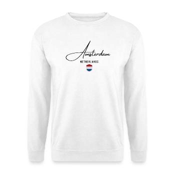 Amsterdam, Niederlande, ich liebe Amsterdam - Unisex Pullover - Weiß - Vorne