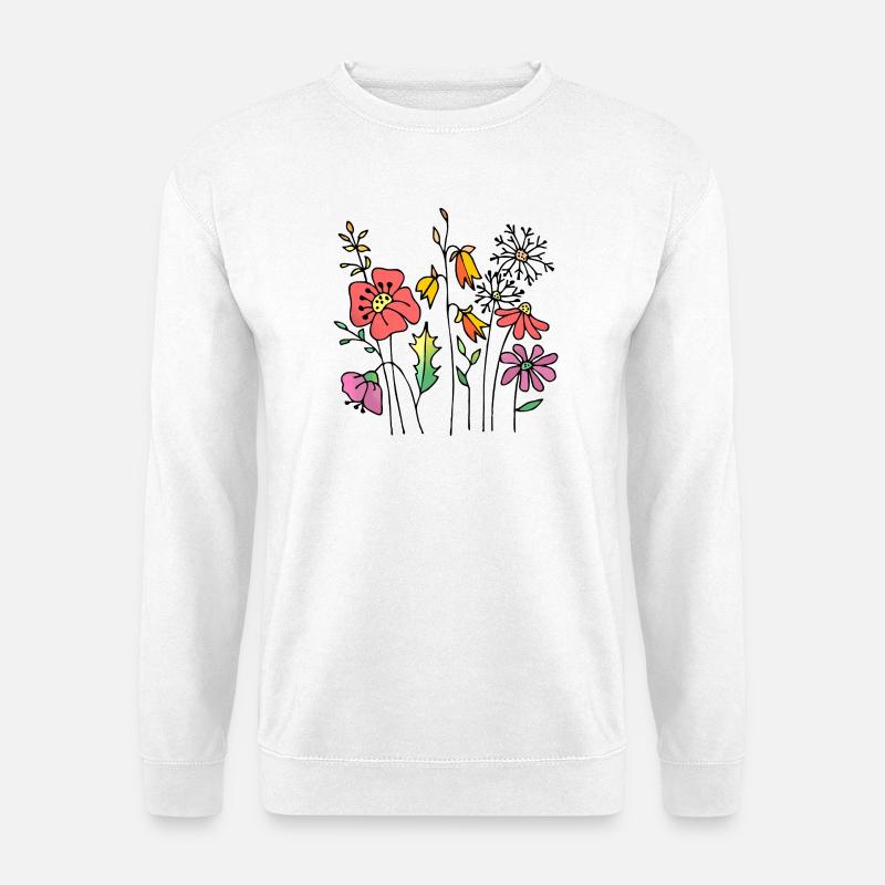Blumen - Unisex Pullover - Weiß