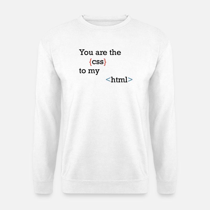 CodeSymbolism Curly and Angle - Unisex Sweatshirt - white