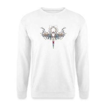 Magic Ankh Symbol with Wings and Ornaments - Unisex Sweatshirt - white - Front