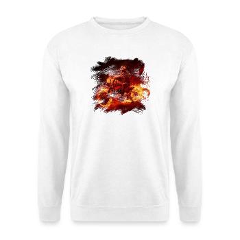 Cycliste de Fire Bike - Sweat-shirt Unisexe - blanc - Devant