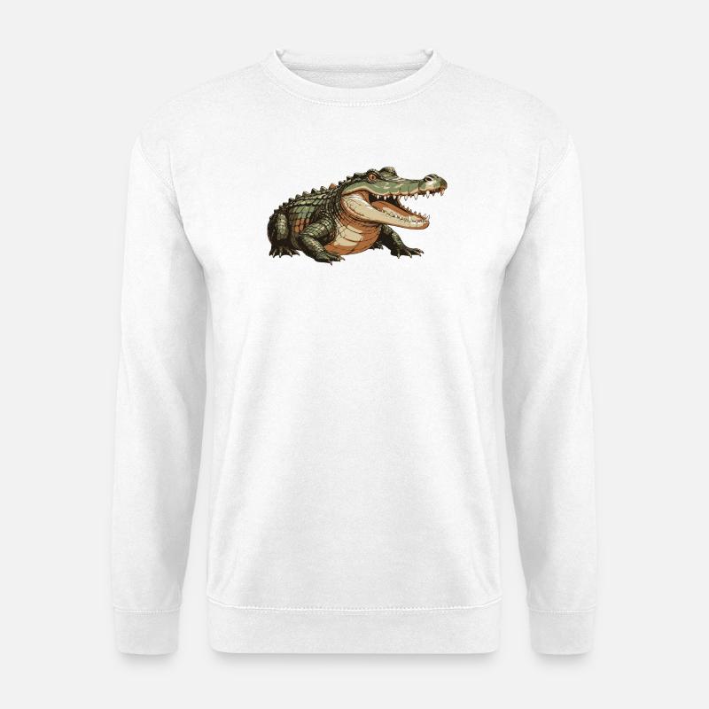 Kroko2 - Unisex Pullover - Weiß