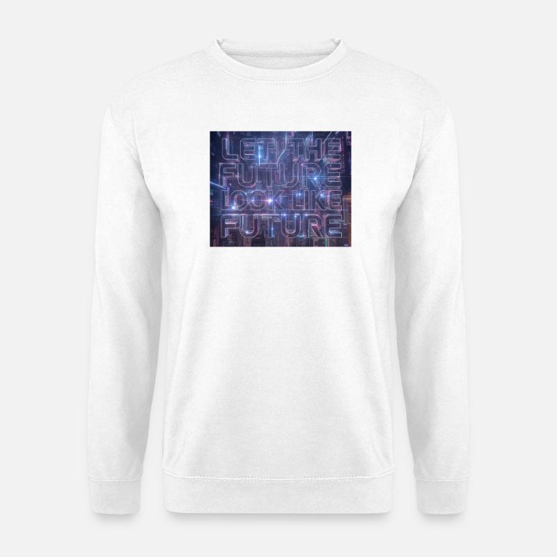 Neon Zukunftstypografie - Unisex Pullover - Weiß