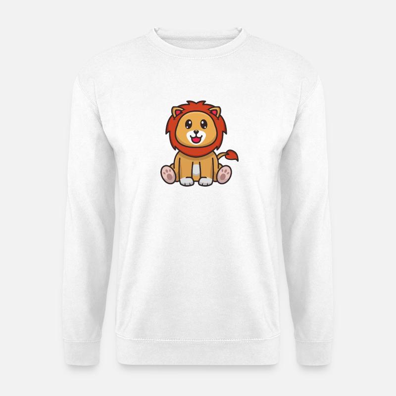Karikatur Löwe - Unisex Pullover - Weiß