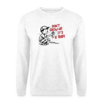 Es ist ein Trick - Unisex Pullover - Weiß - Vorne