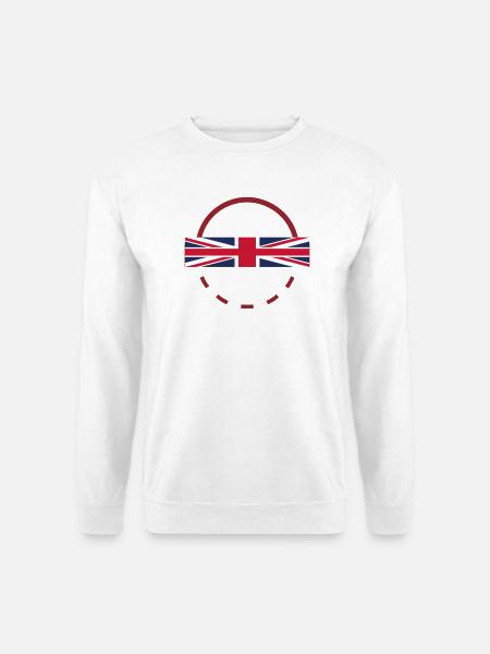 Union Jack Arc Emblem - Unisex Sweatshirt - white