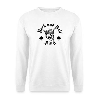 King of rock and roll logo design - Unisex Sweatshirt - white - Front