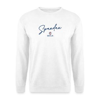 Spandau - Berlin Flagge - Berliner Bär Berlinerin - Unisex Pullover - Weiß - Vorne
