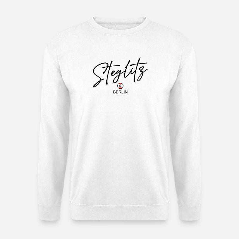 Steglitz - Berlin Flagge - Berliner Bär - Unisex Pullover - Weiß