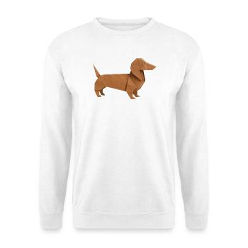 Origami Dachshund Noble Brown - Unisex Sweatshirt - white - Front