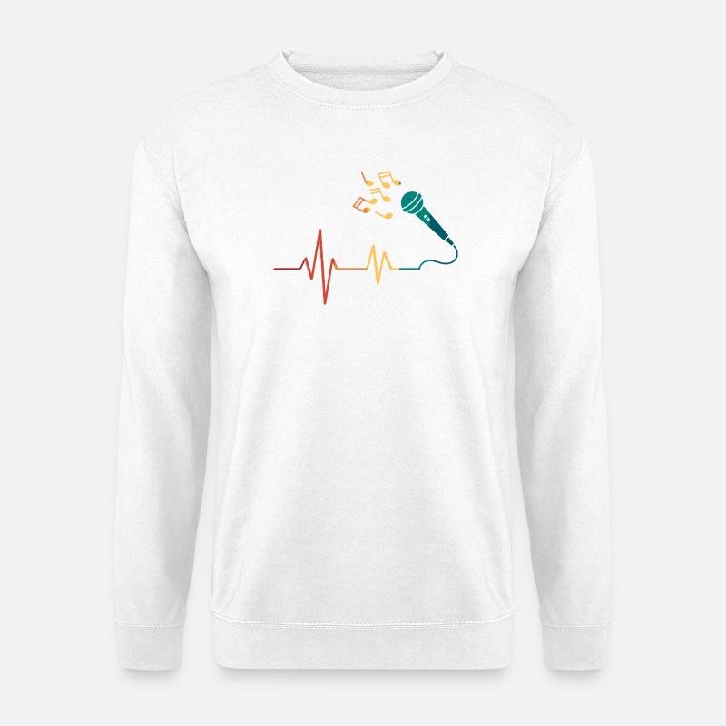 Heartbeat-Mikrofon - Unisex Pullover - Weiß