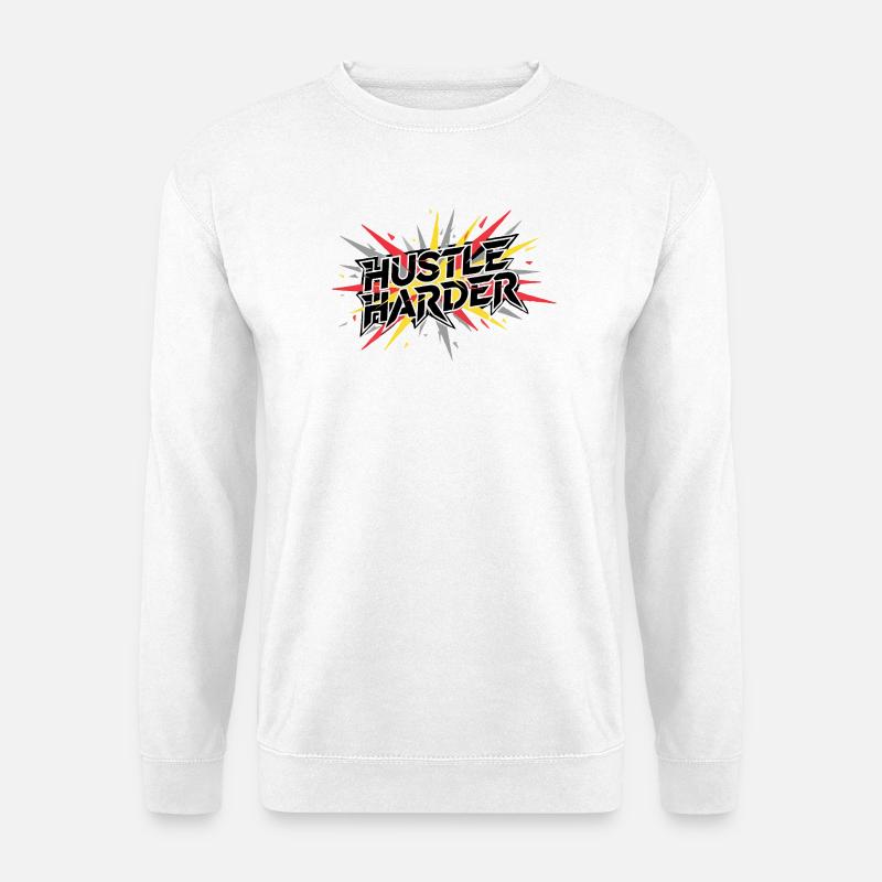 Hustle Harder Graffiti Pulse - Unisex Pullover - Weiß