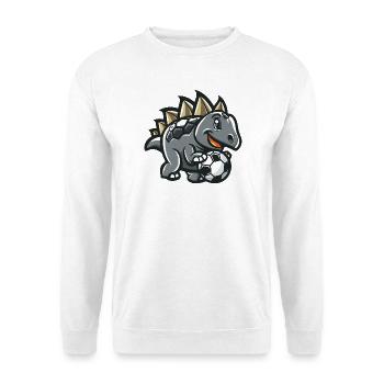 Stegosaurus dessin animé football - Sweat-shirt Unisexe - blanc - Devant