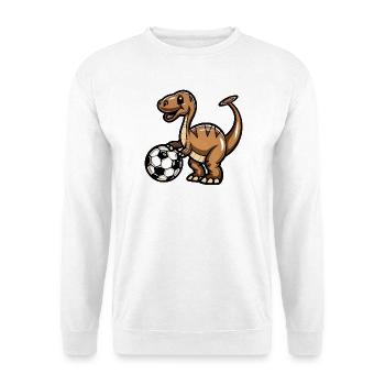 Dino Soccer Comic - Unisex Pullover - Weiß - Vorne