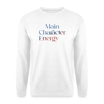 Main Character Energy colorful smilie - Unisex Sweatshirt - white - Front