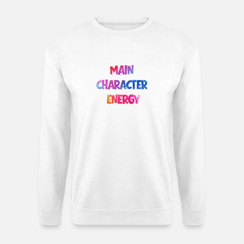 Main Character Energy bunt - Unisex Pullover - Weiß