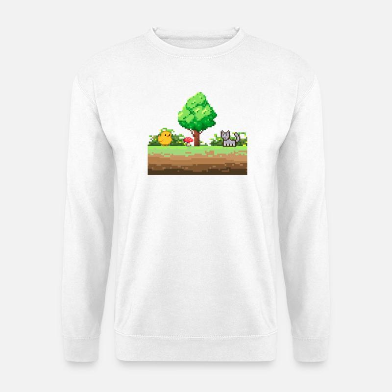 Pixelgarten Abenteuer - Unisex Pullover - Weiß