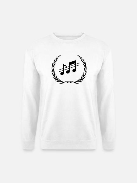 Music Notes Wreath - Unisex Sweatshirt - white