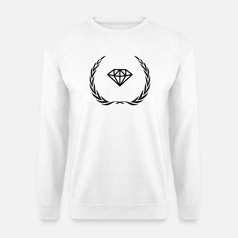 Diamond Symbol Wreath - Unisex Sweatshirt - white