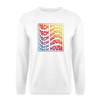 Tech House Neon Gradient Repeats - Unisex Sweatshirt - white - Front