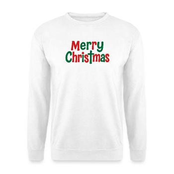 Merry Christmas Lettering Colorful - Unisex Sweatshirt - white - Front