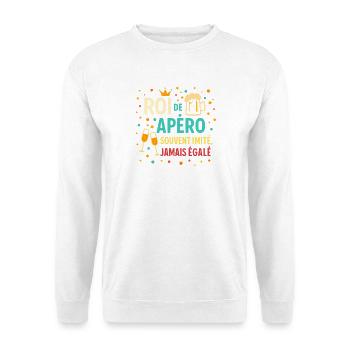 Roi de l'Apéro Inimitable - Sweat-shirt Unisexe - blanc - Devant
