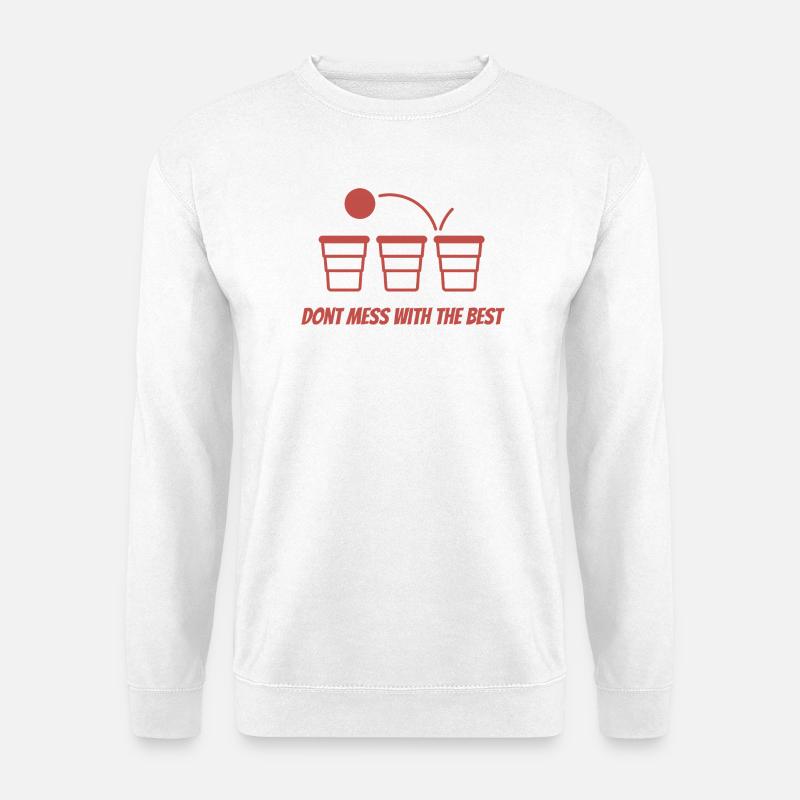 Drei Becher Der Beste Bleibt - Unisex Pullover - Weiß
