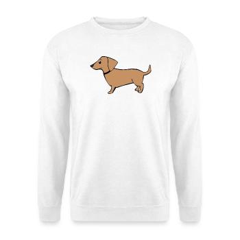 mignon teckel chiens t-shirt cadeau enfants - Sweat-shirt Unisexe - blanc - Devant