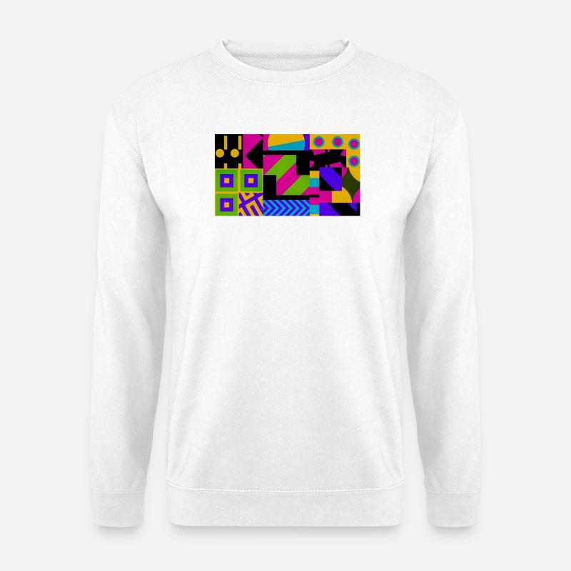 Nova Neon Geometrie - Unisex Pullover - Weiß