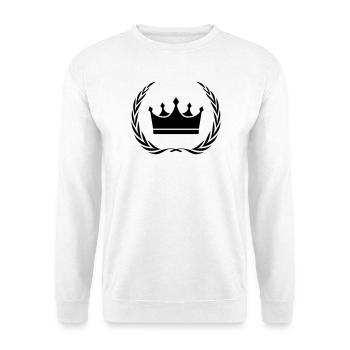 Couronne symbole couronne - Sweat-shirt Unisexe - blanc - Devant
