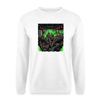 Effrayant Zombie Noël Elfe Gothique Horreur Desig - Sweat-shirt Unisexe - blanc - Devant