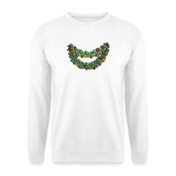 Conférences Tazz | Sourire joyeux guirlande de néons - Sweat-shirt Unisexe - blanc - Devant