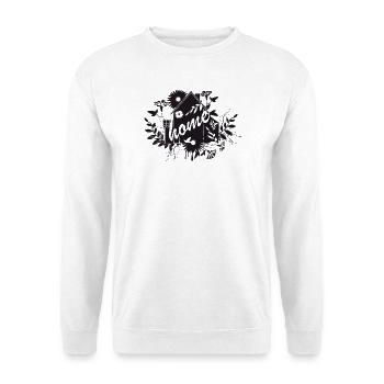 Black House with Flowers – House Design - Unisex Sweatshirt - white - Front