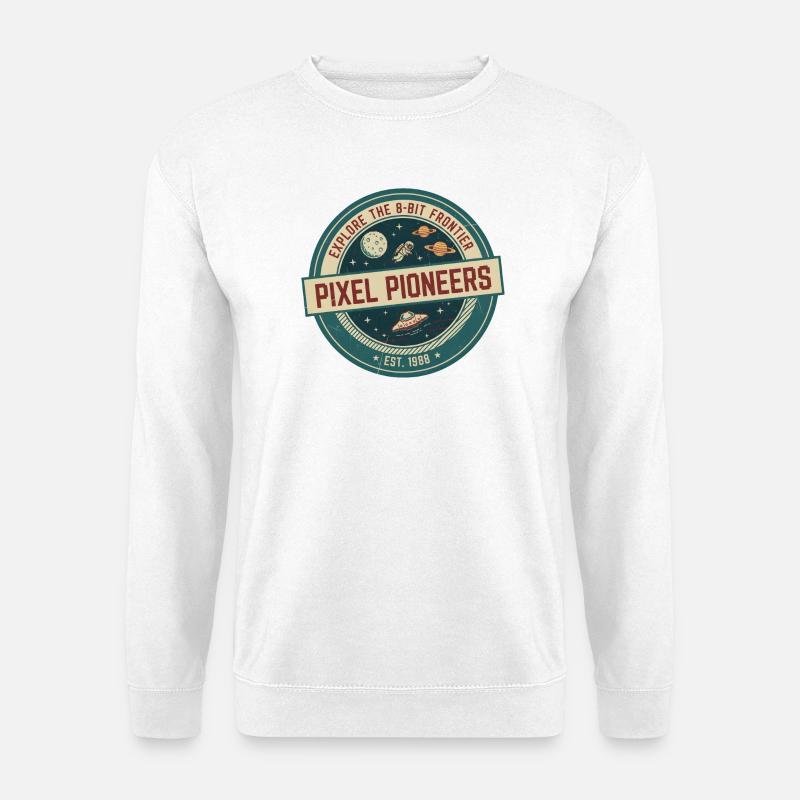 Pixel Pioneers Badge - Unisex Pullover - Weiß