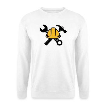 Craftsmen & Construction Workers | Tool Logo - Unisex Sweatshirt - white - Front