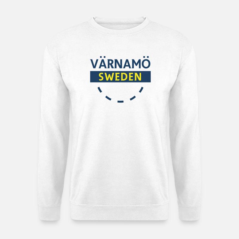 Värnamo Schweden Abzeichen - Unisex Pullover - Weiß