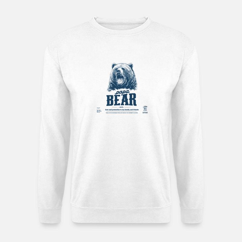 Bären Papa - Unisex Pullover - Weiß