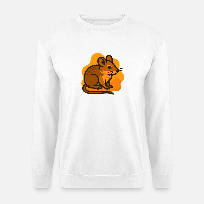 Maus im Sonnenhintergrund - Unisex Pullover - Weiß