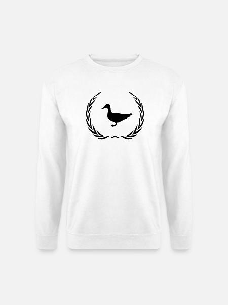 Couronne d’animal de canard - Sweat-shirt Unisexe - blanc