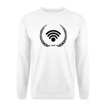 Wi-Fi Internet Wreath - Unisex Sweatshirt - white - Front