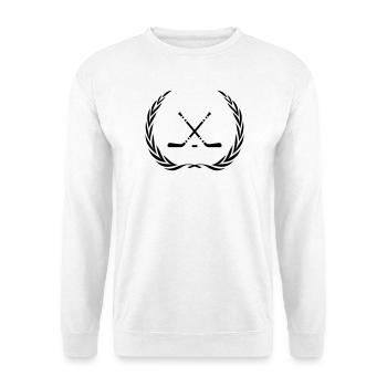 Couronne de bâton de hockey sur glace - Sweat-shirt Unisexe - blanc - Devant