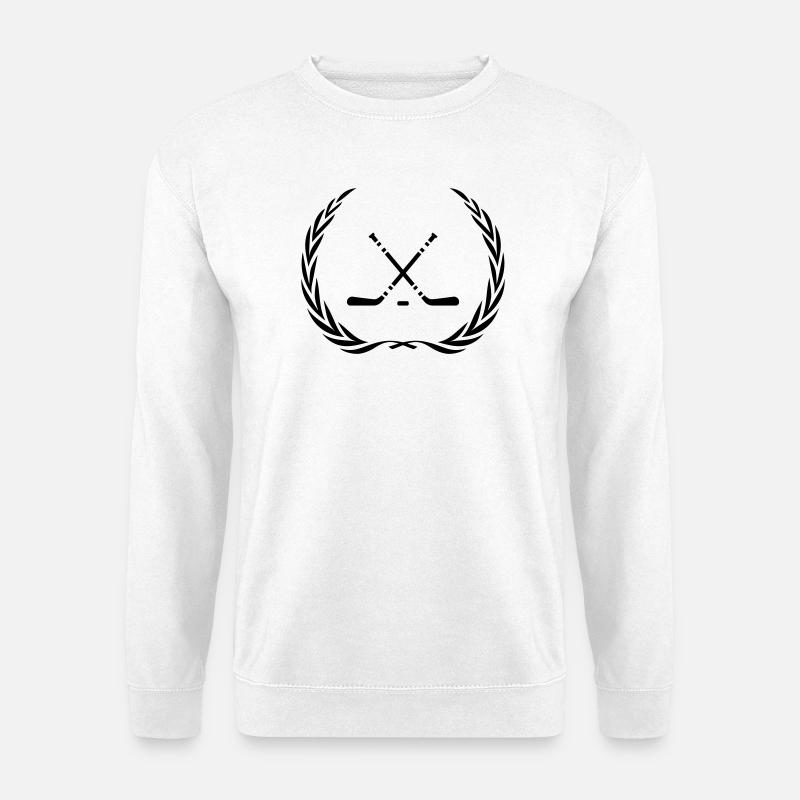 Eishockey hockeyschläger Kranz - Unisex Pullover - Weiß