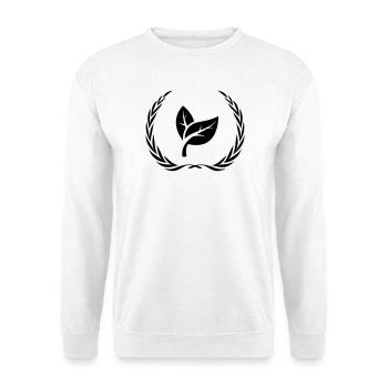 Couronne d’écologie de feuilles - Sweat-shirt Unisexe - blanc - Devant