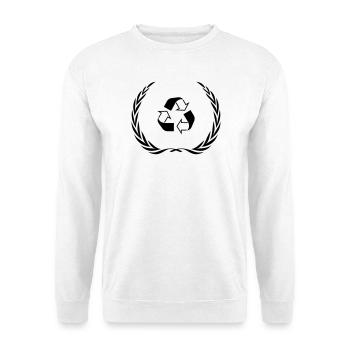 Couronne de symbole de recyclage - Sweat-shirt Unisexe - blanc - Devant