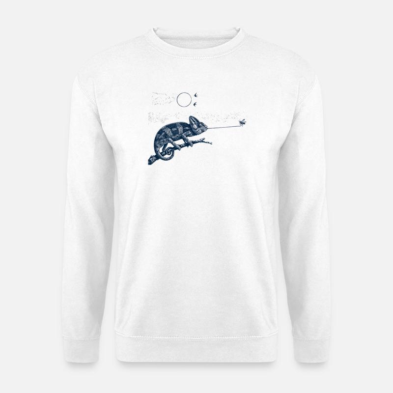Fliegenfänger Chamäleon - Unisex Pullover - Weiß