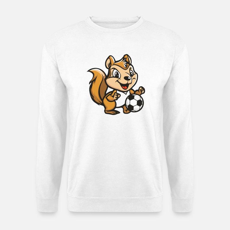 Eichhörnchen Fußball - Unisex Pullover - Weiß