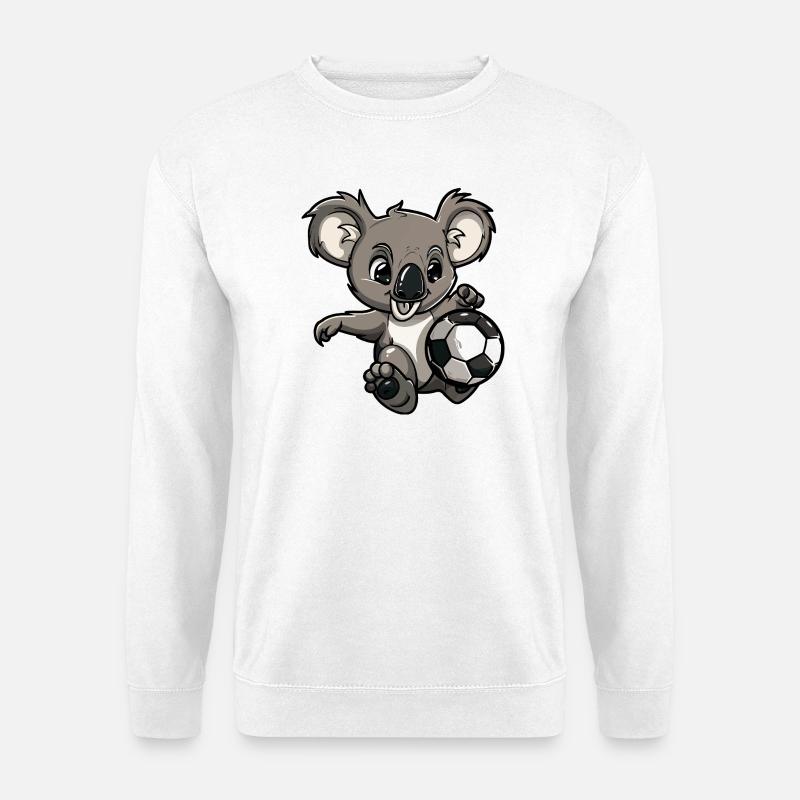 Koala Fußball Comic - Unisex Pullover - Weiß