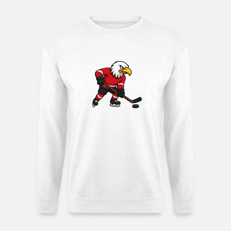 Adler Hockey Maskottchen - Unisex Pullover - Weiß